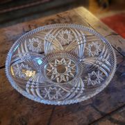 Cut glass cup from the 1950s–60s.
