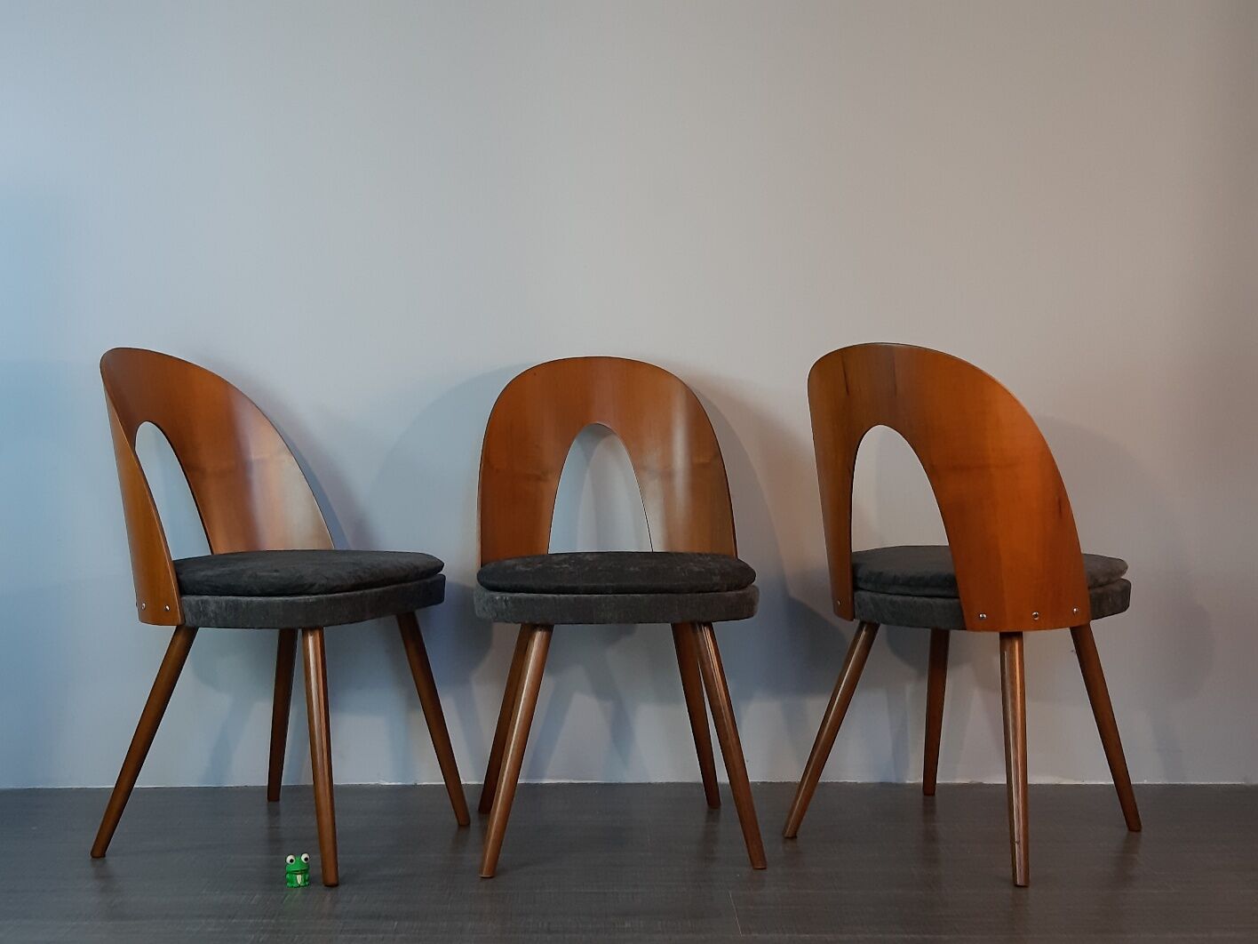 Set 6 chairs Walnut Suman by MIER, Mid-Century Czechoslovakia 1960 s