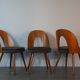 Set 6 chairs Walnut Suman by MIER, Mid-Century Czechoslovakia 1960 s