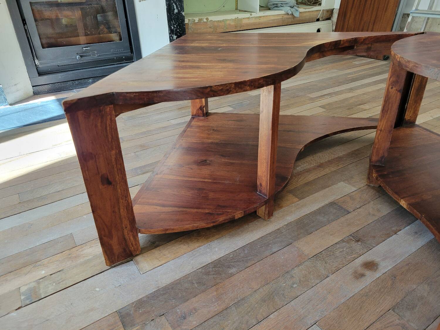 Table basse en 2 parties, vers 1970