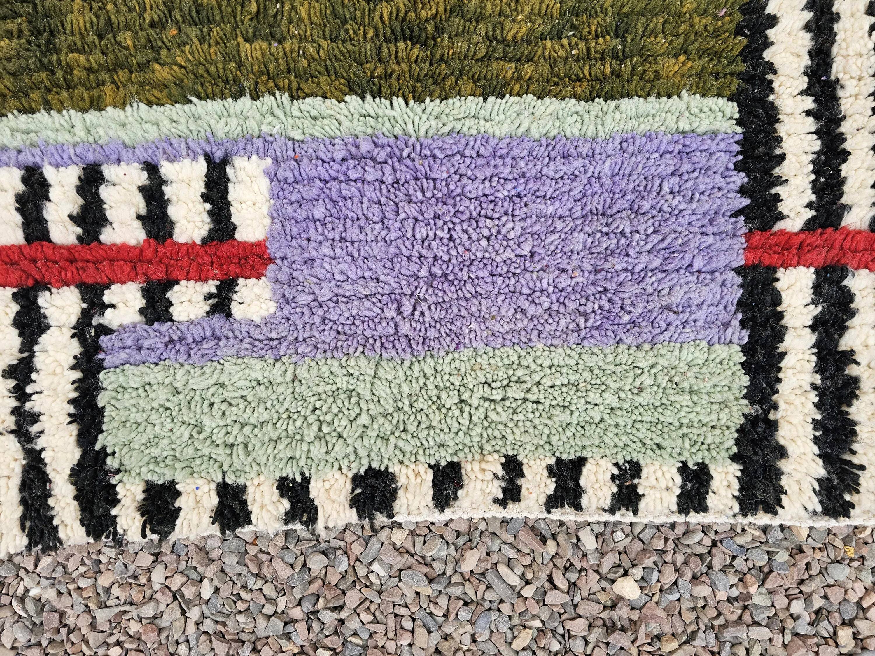 Tapis artisanal berbère fait main 2.5x1.5 m