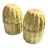Set of salt and pepper shakers, barbotine