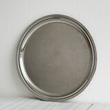 Round metal mirror tray