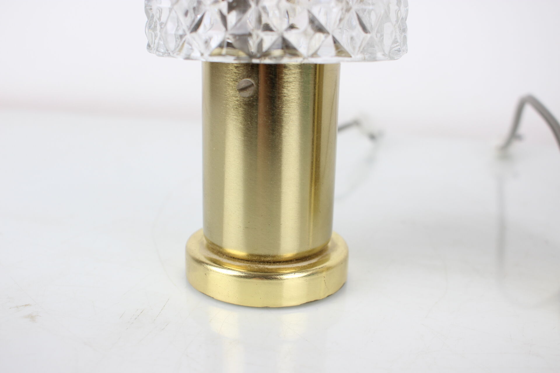 Midcentury Gold Table Lamps, Kamenický Šenov, Preciosa, 1970s