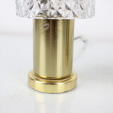 2 lampes de table en or du milieu du siècle, Kamenický Šenov, Preciosa, années 1970