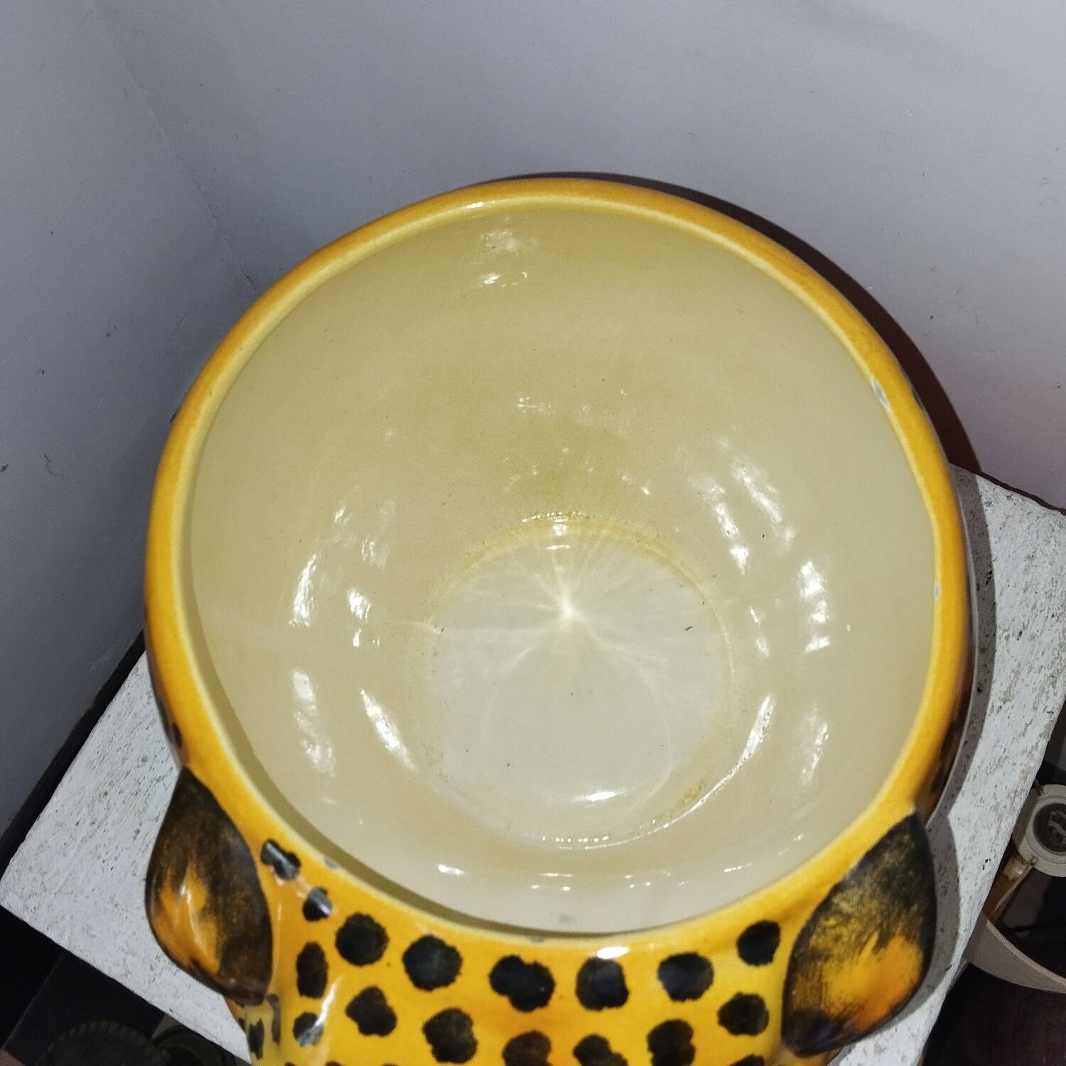 Tiger head ceramic planter