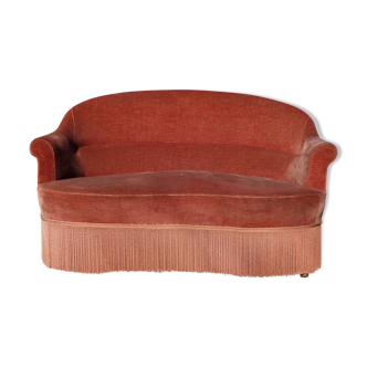 Velvet sofa bench