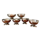 Lot de 6 coupes à glace vintage inox