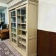 Country Classic oak Bookcase with sliding doors