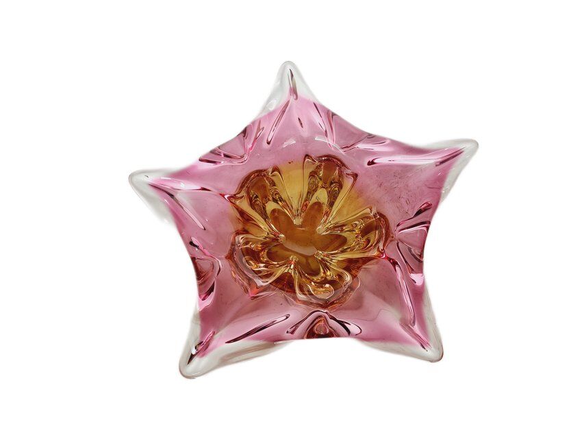 Decorative bowl by J. Hospodka for Chribska Glassworks, former Czechoslovakia, 1960s