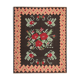 Handwoven antique romanian kilim, floral oriental wool flat-woven carpet- 242x306cm