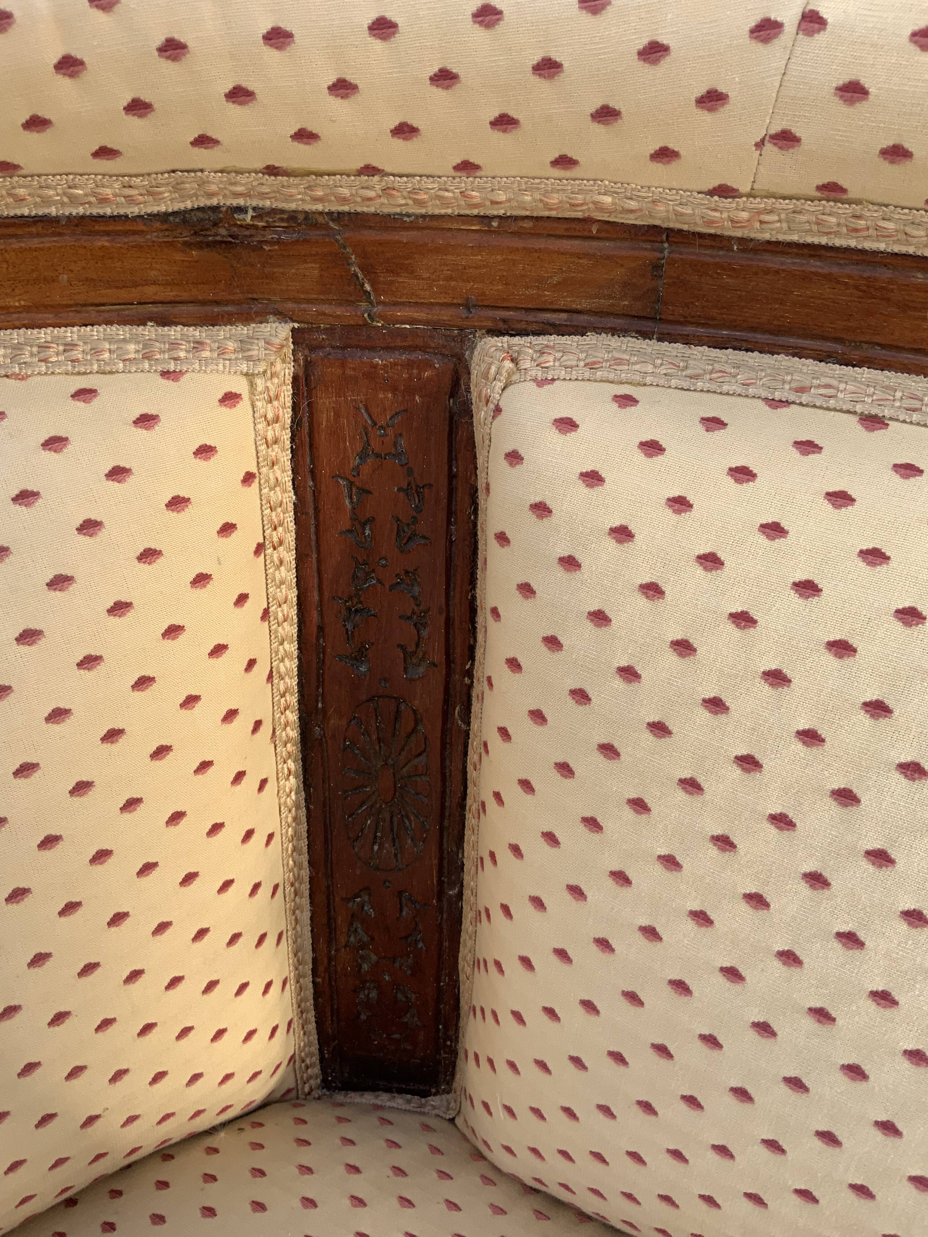 Antique Swedish sofa 3 seater late 1800s