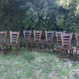 Pair of brutalist bistro chairs from the 70s Poland