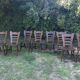 Pair of brutalist bistro chairs from the 70s Poland