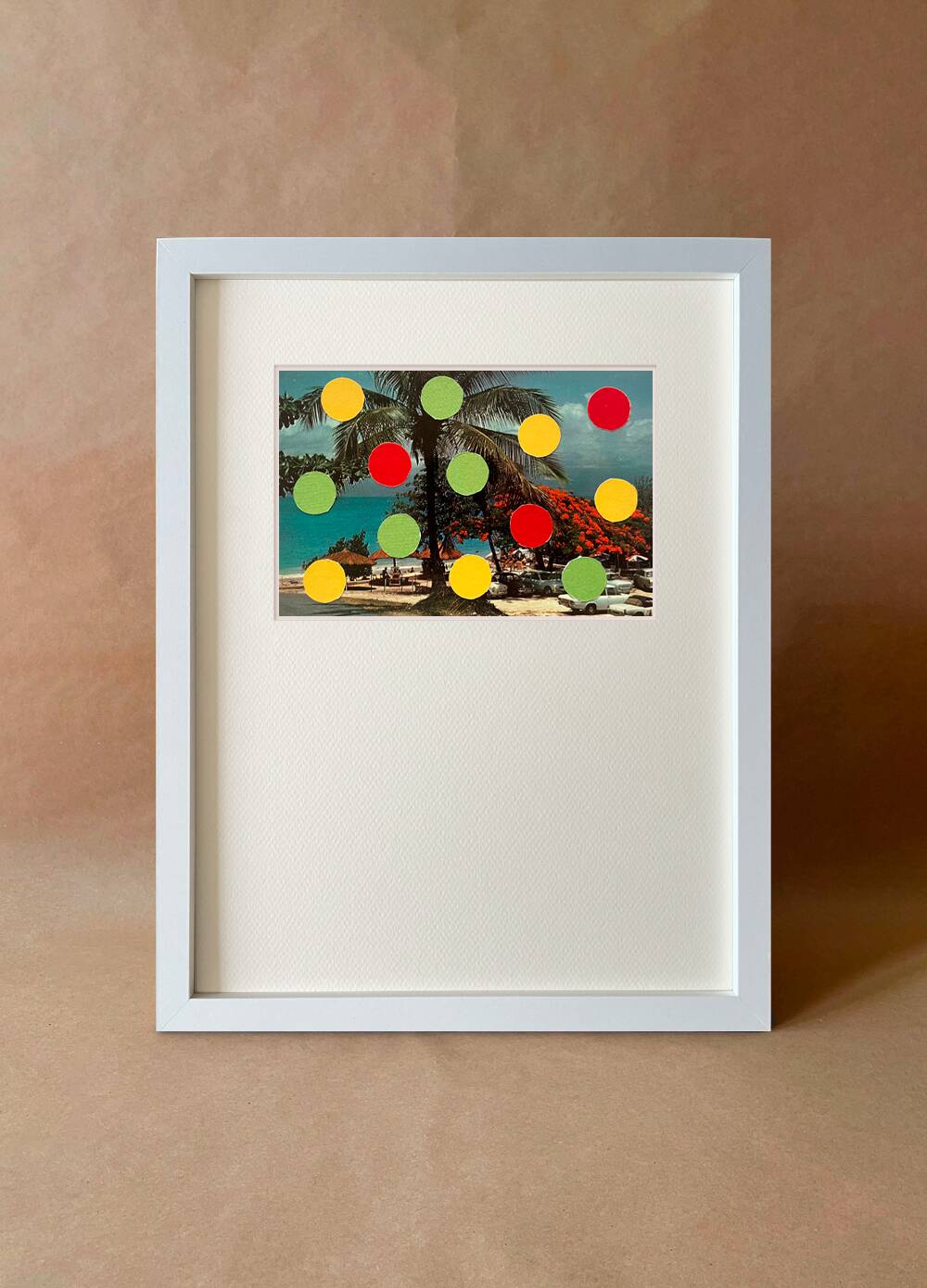 Coconut Sorbet - Collage on Postcard