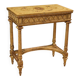 Table d'appoint laquée et dorée française par Sormani dans le style Louis XVI