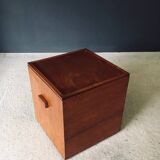 Handcrafted Cubical Side Table, Belgium, 1950s