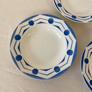 6 assiettes creuses Digoin Sarreguemines - Collection Ciboulette