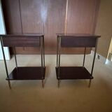 Pair of mahogany bedside tables