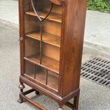 19th century English Regency solid wood display cabinet