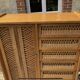 Commode bois et rotin 1/2 armoire