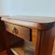 Pair of solid elm bedside tables, France 1970.