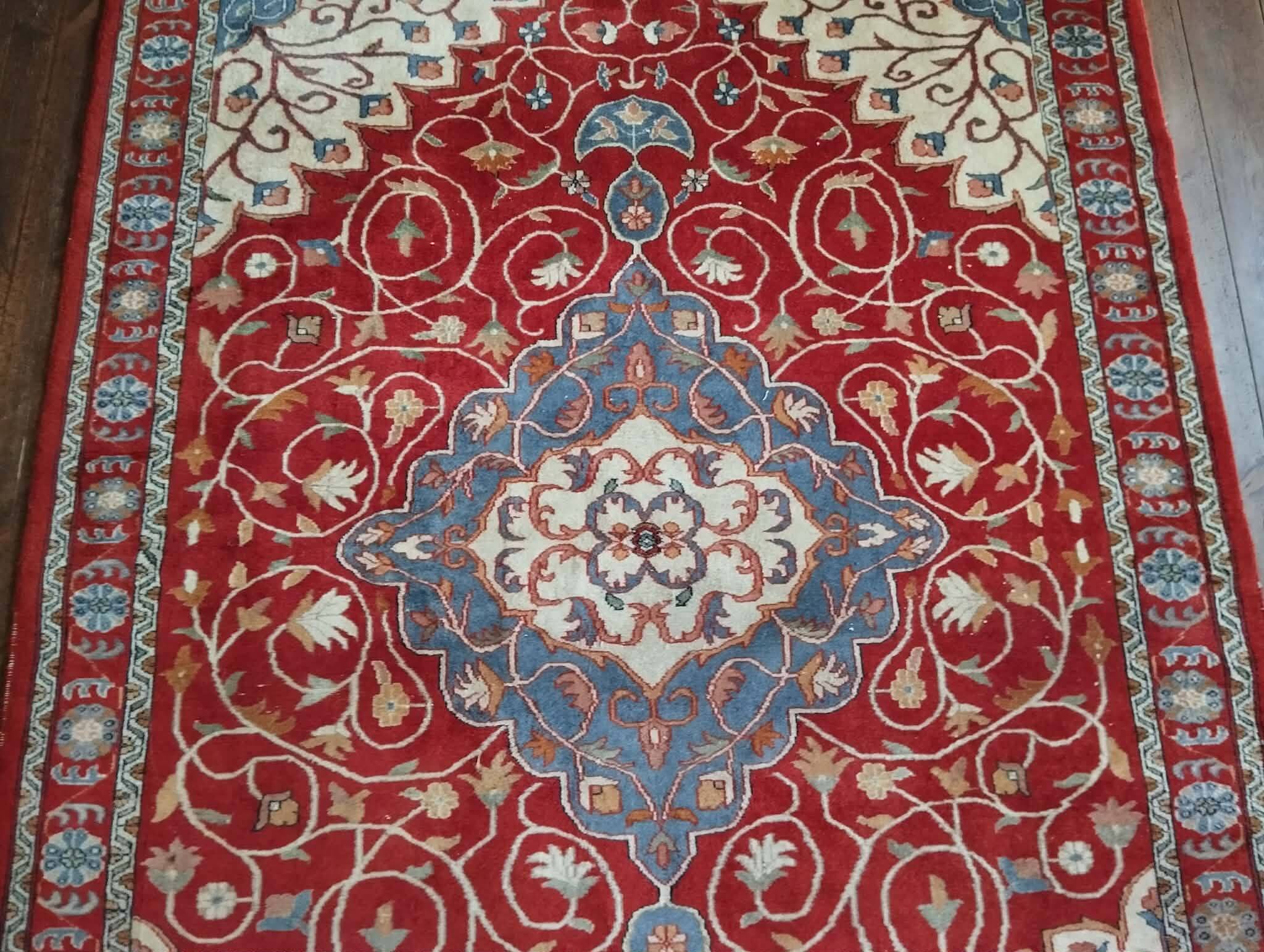 Handmade Indo Tabriz rug 212x144cm