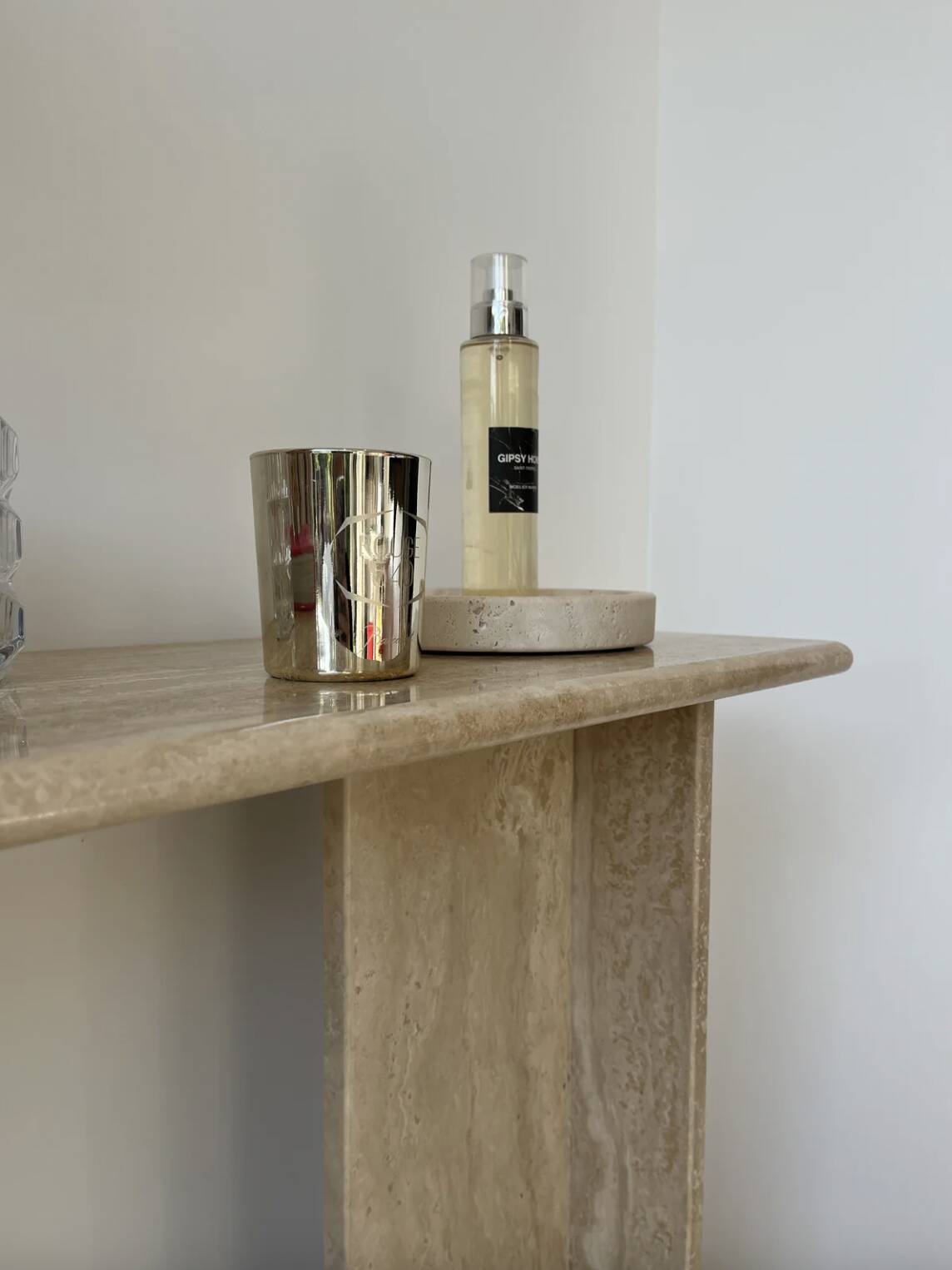 Console 100% Travertin brut