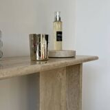 100% raw travertine console