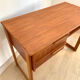 Scandinavian wooden desk sled feet