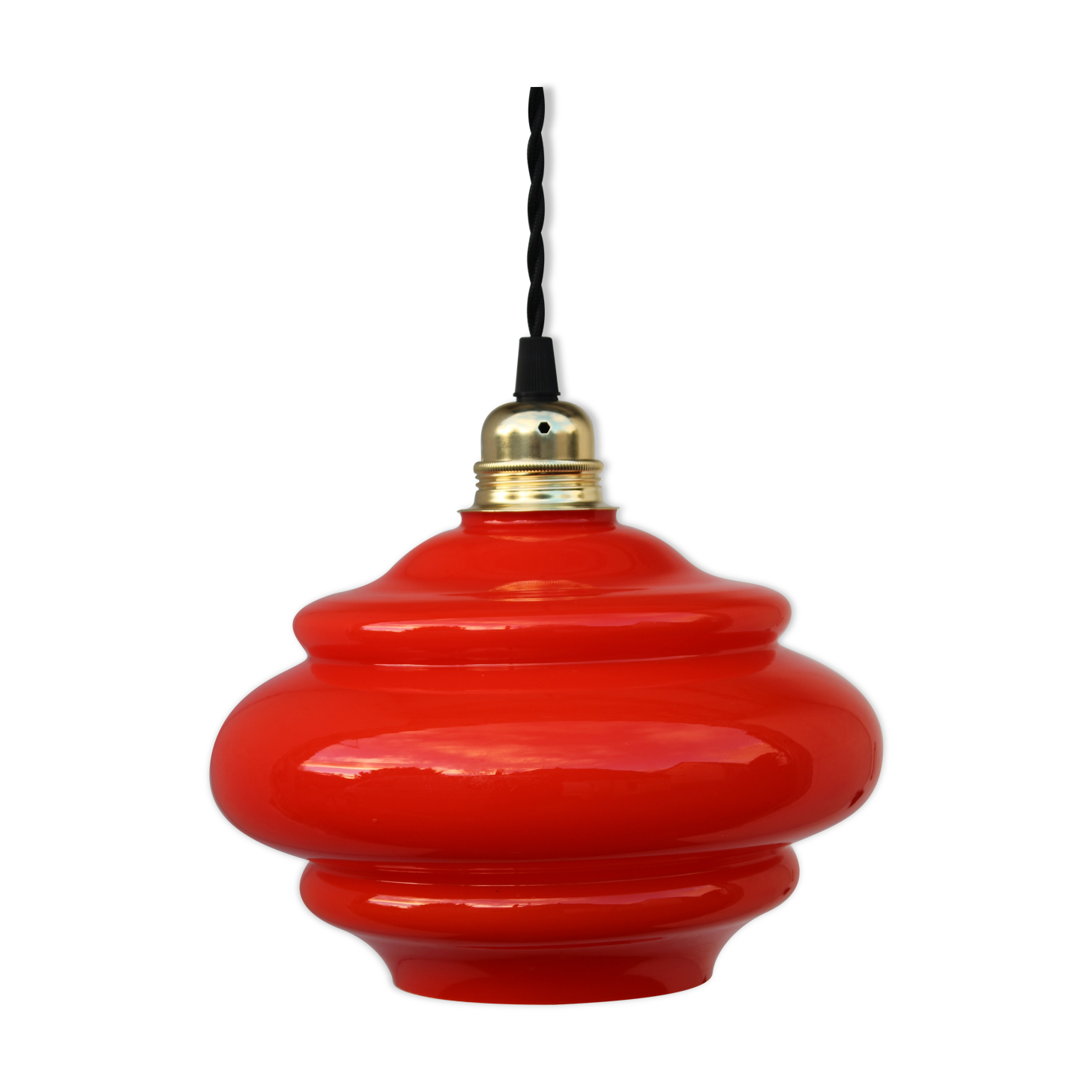 Suspension in orange opaline