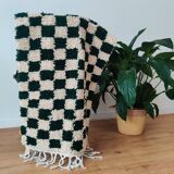 Small Berber rug with green tiles
