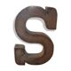 Lettre industrielle "s" en fer