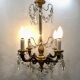 4-light bronze Napoleon III chandelier