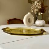 Plat en verre moulé art déco