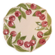 Longchamp barbotine plate with cherries from the early 20th century.