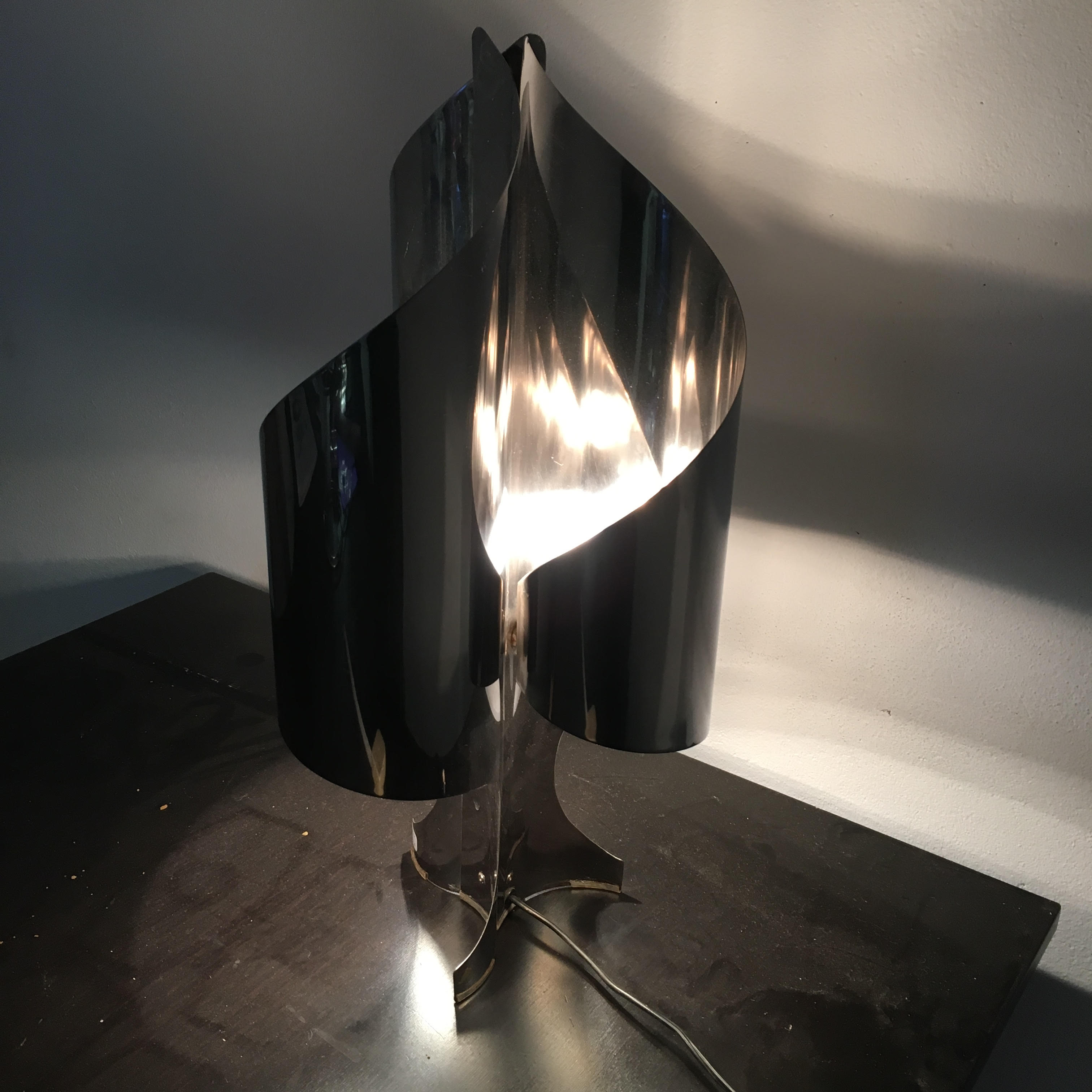 70s stainless steel lamp