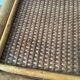 Vintage woven rattan and wicker bedside table