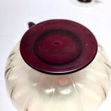 Set of Ten Smoked and Crimson Murano Glass Dessert Bowls in the style of Ze
