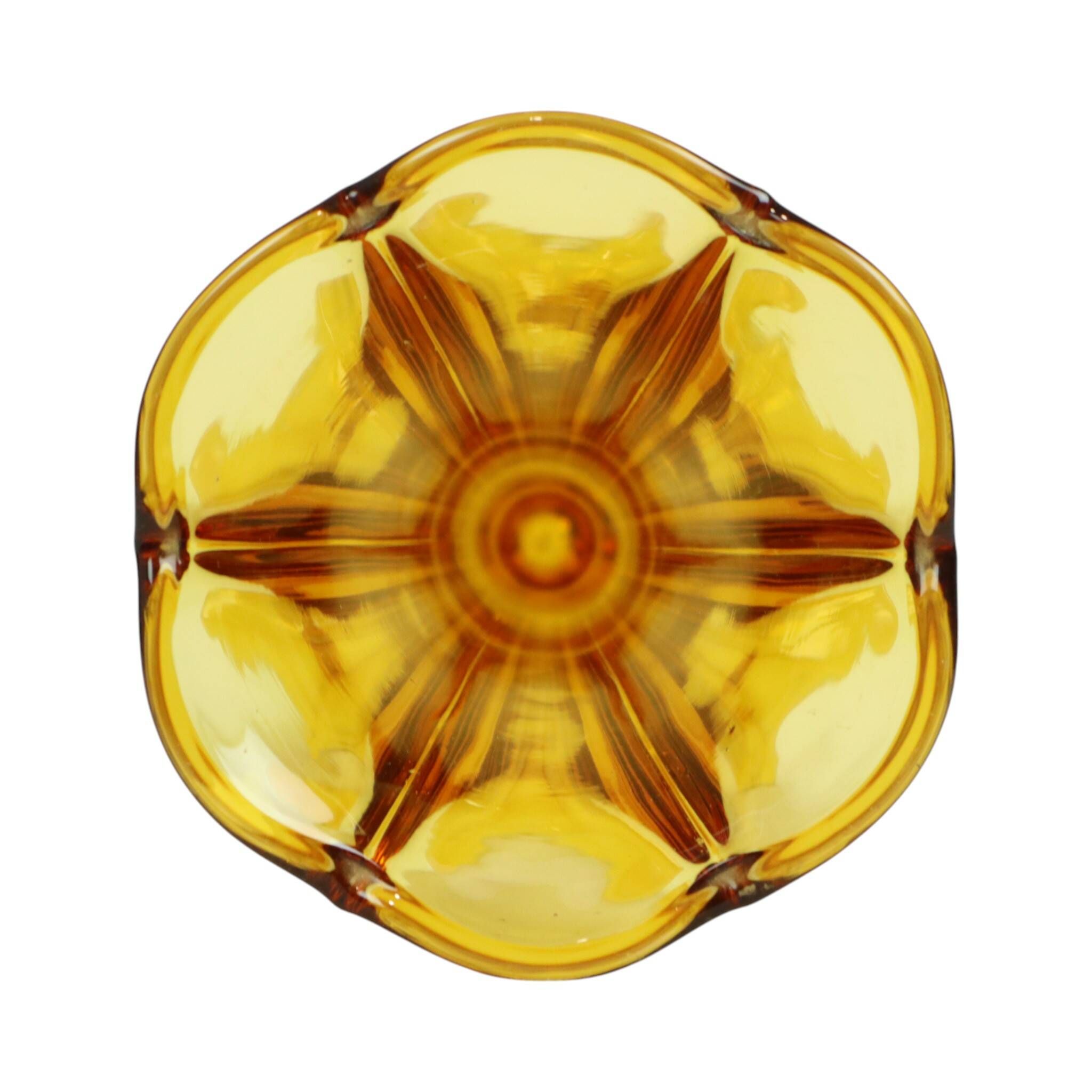 Small Luxval Vase Amber Américain 1935 VSL Art Deco
