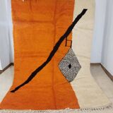 Moroccan handmade artisanal berber carpet magic orange eye 287 x 184 cm
