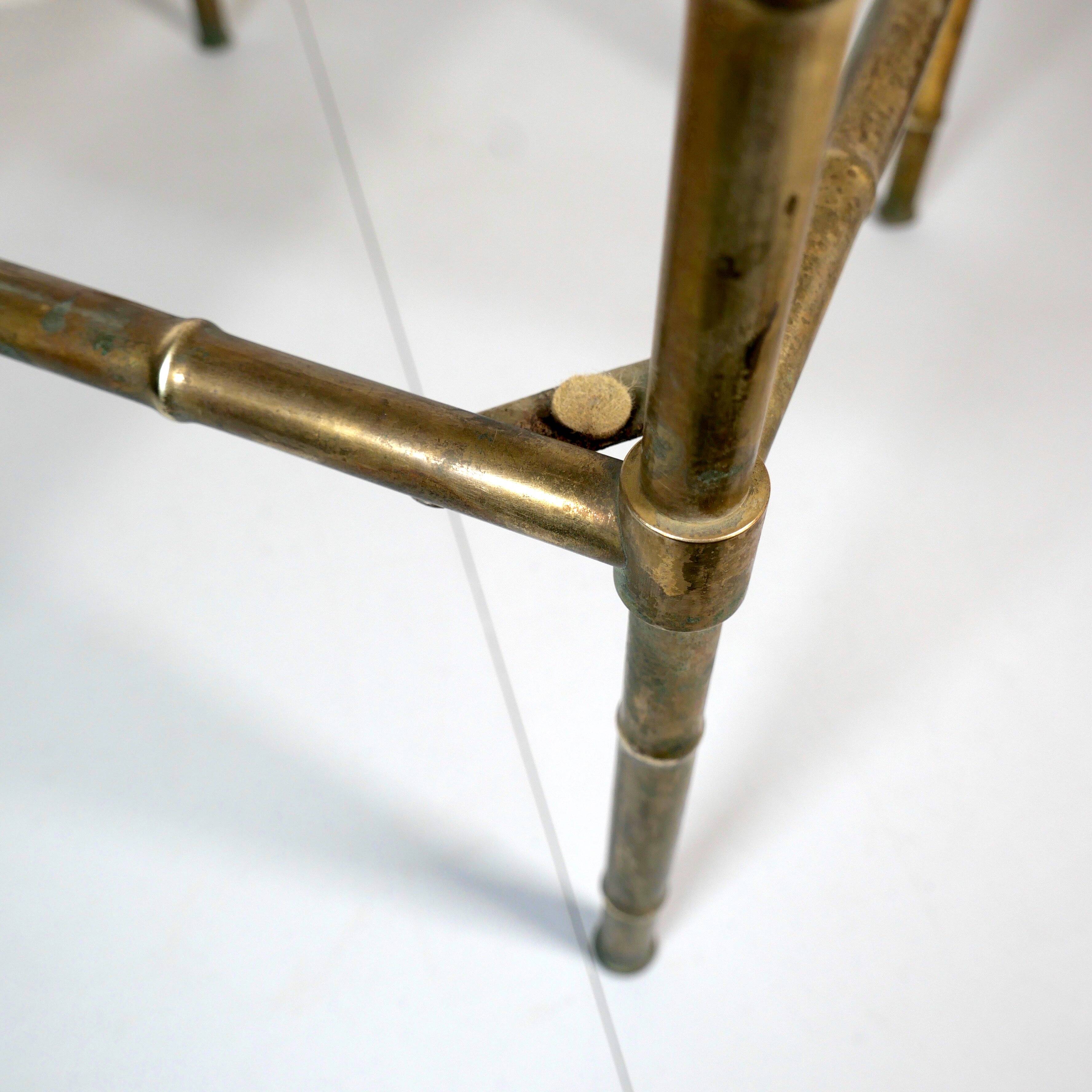 gilded brass side table