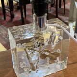 Jean Giraudon designer lamp with harp and violin decoration