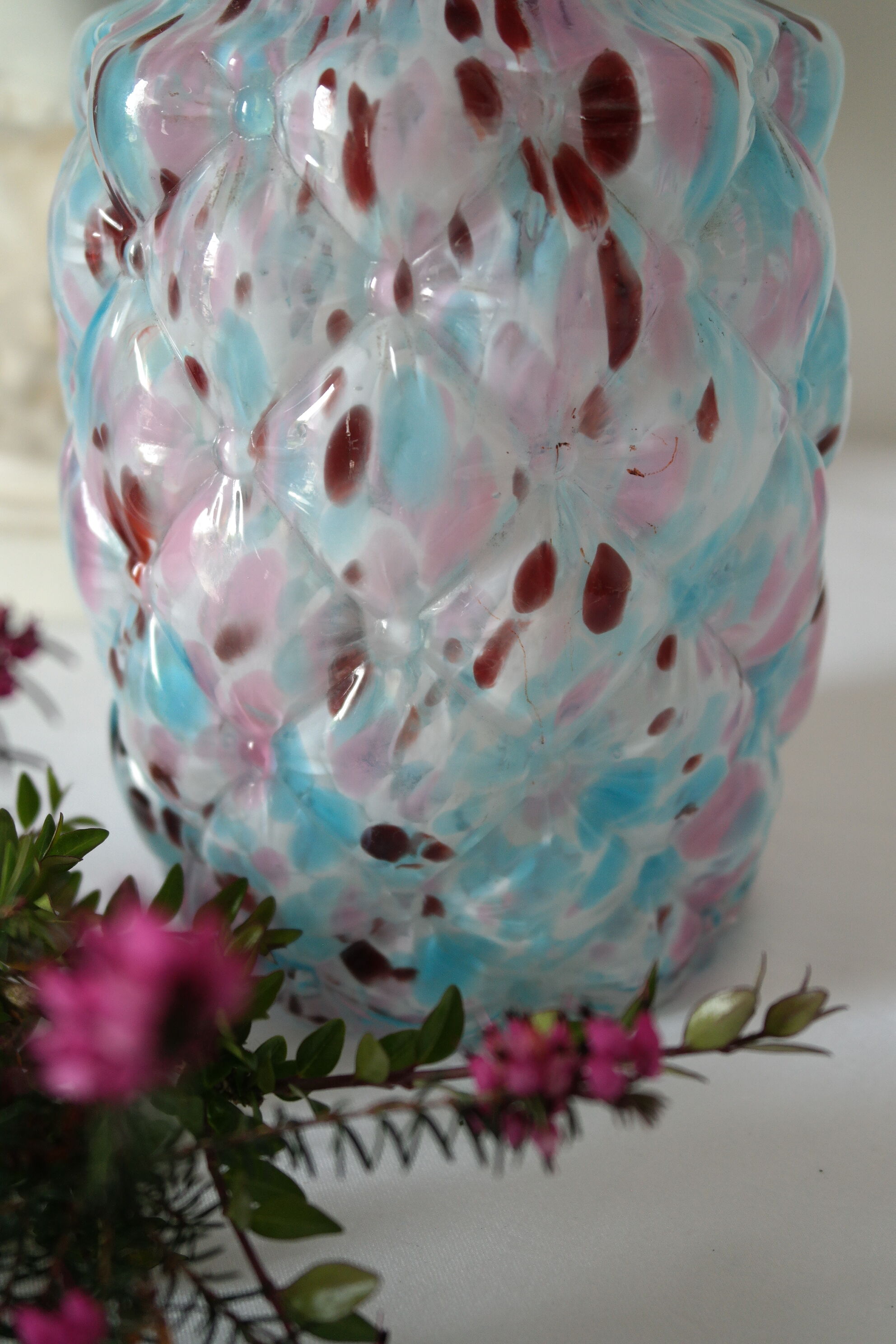 Blue Clichy glasswork vase