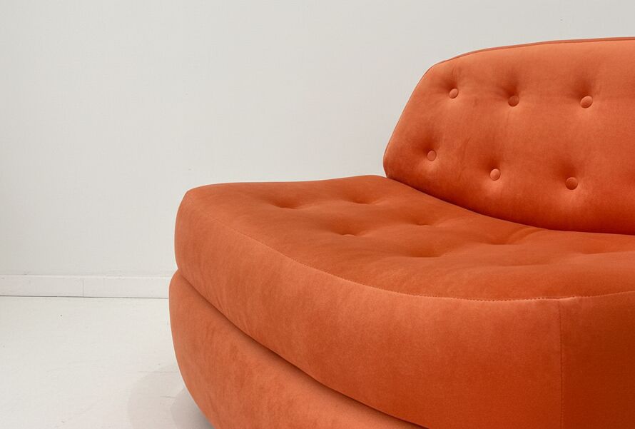 Orange Bubble chair from the 1970s.