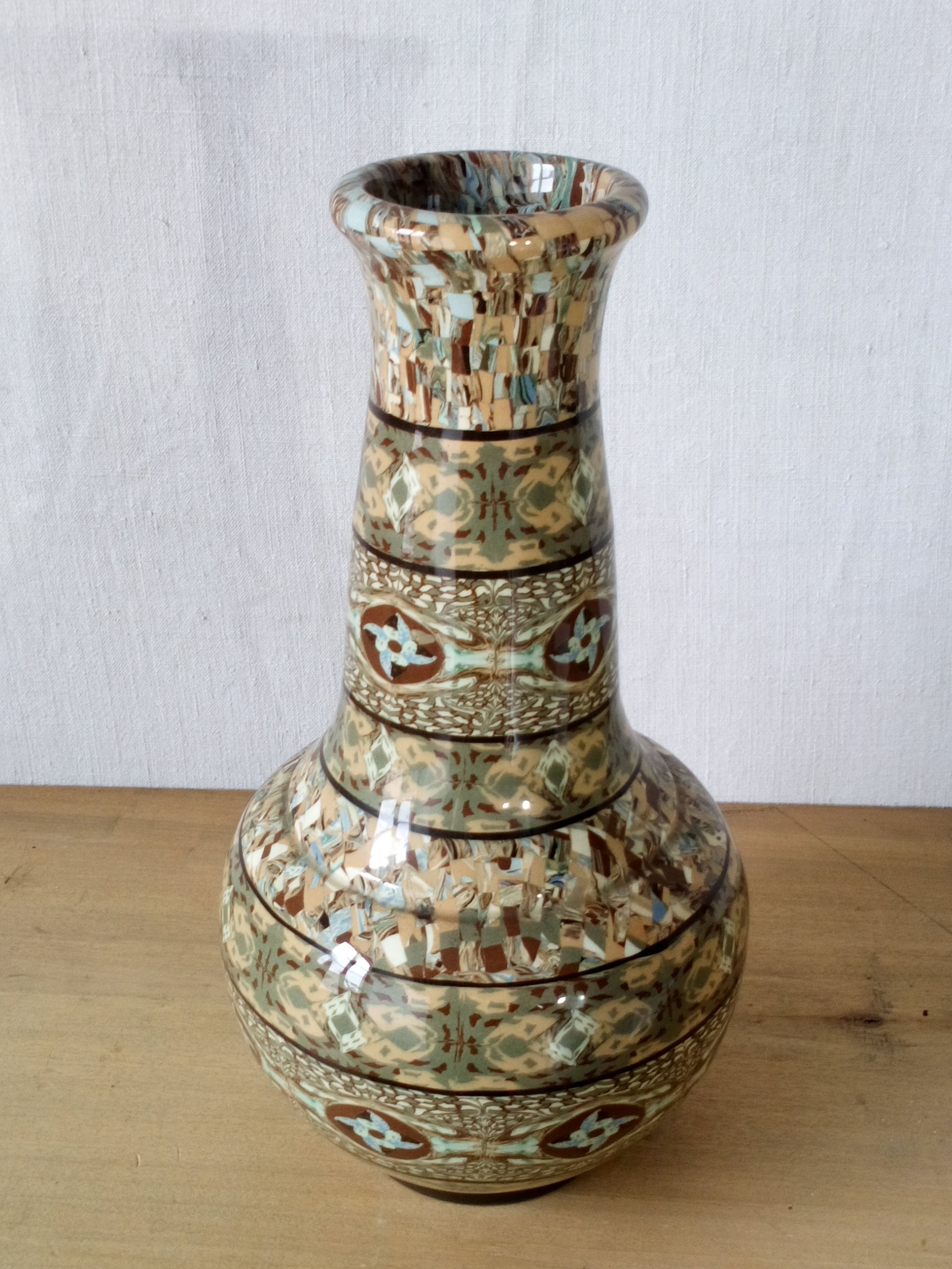 Jean ceramic gerbino Vallauris vase