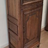 Buffet bas vintage 1700 en bois de chêne. Commode rustique en bois