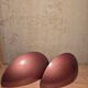 Set 2 vintage wall lamp SCE half moon metal uplight 39cm