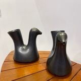 Pair of pitchers vases "Cocottes" ceramic Josephine Baker