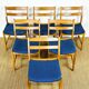 6 chaises scandinave en chêne 1960